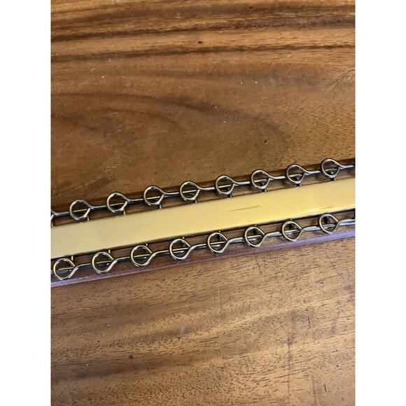 Vintage Wood & Brass Tie Rack Belt Holder Wall Mount Organizer 36 Folding Hooks - Picture 4 of 10